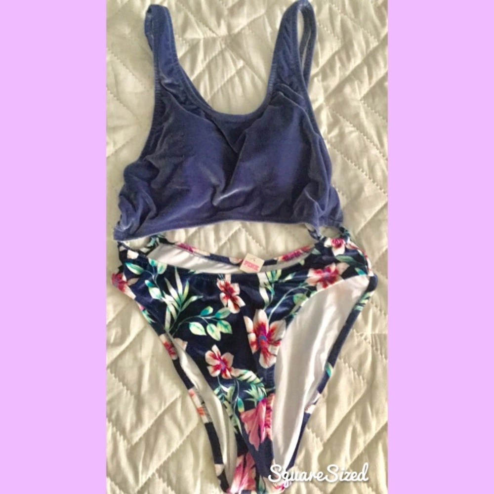 NEW Velvet Cutout One-Piece..Victoria Secret PINK